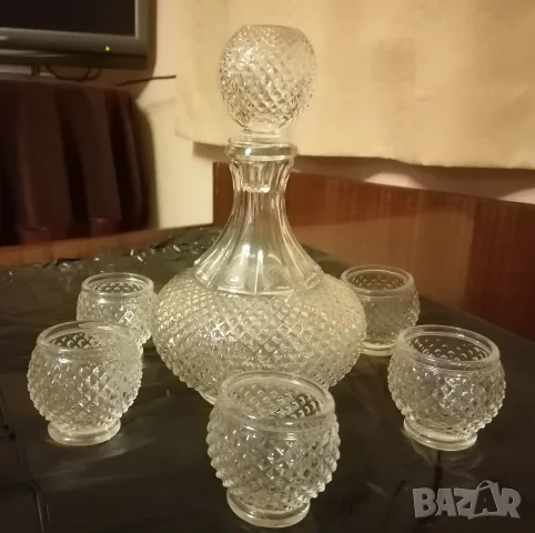 кристален сервиз за ракия 