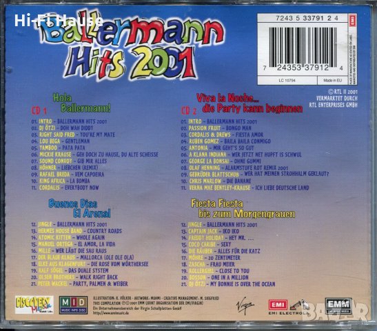 Ballermann -Hits 2001, снимка 2 - CD дискове - 34707230