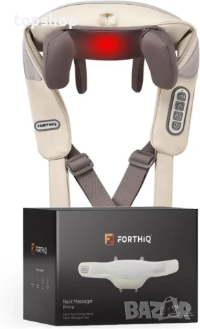 НОВ масажор за врат FORTHiQ - облекчаване на болката в дълбоките тъкани, регулируема топлина...