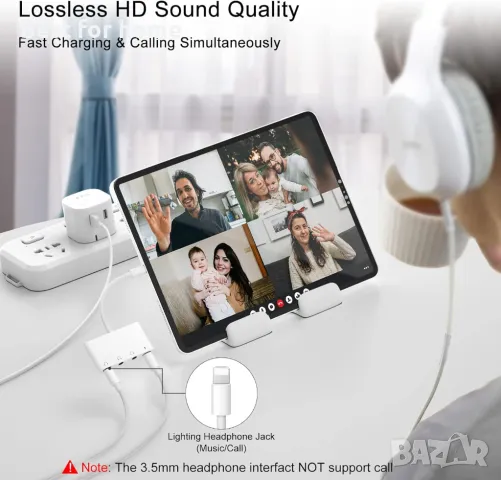 Двоен 3,5 мм адаптер за жак за слушалки, 4 в 1, снимка 4 - Друга електроника - 50277865