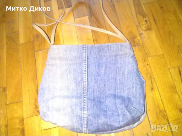 Чанта от дънки за през рамо 31х26см, снимка 4 - Чанти - 41980726