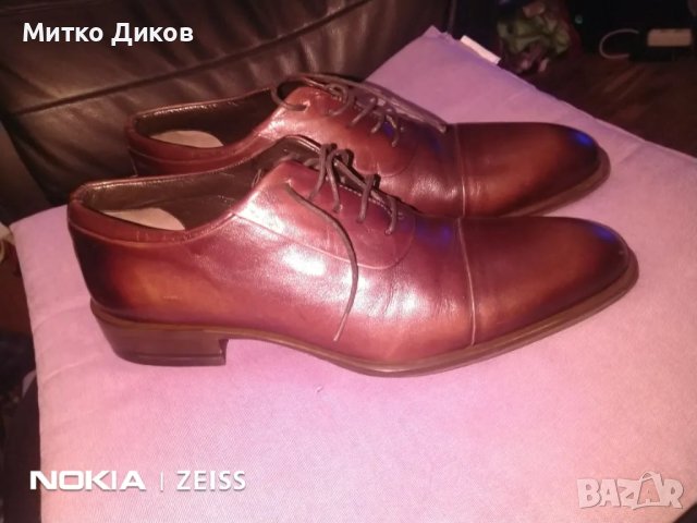 GIANNI маркови обувки официални естествена кожа № 42 реален като нови, снимка 5 - Официални обувки - 47947452