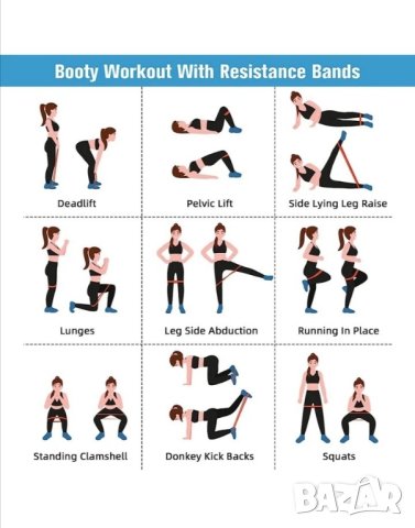 Ластици за тренировки комплект от 5бр, снимка 9 - Спортна екипировка - 41754369