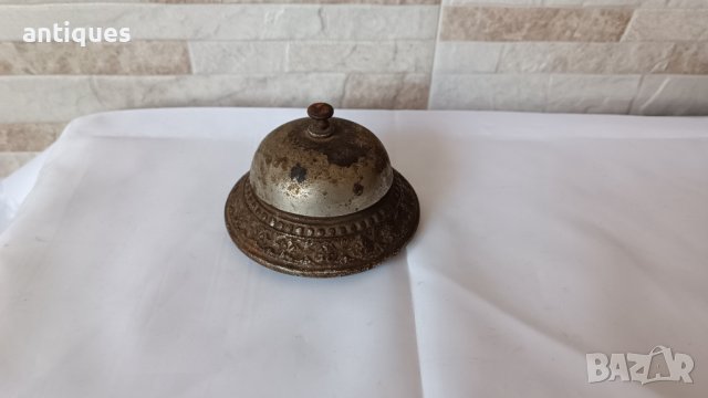 Стар чугунен звънец от рецепция на хотел или заведение, снимка 2 - Антикварни и старинни предмети - 38785447