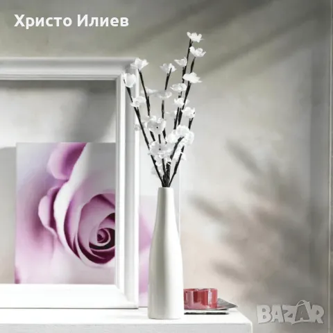 Декоративна ваза с LED светещ цвят декоративна клонка Livarno Home, снимка 2 - Декорация за дома - 47862077