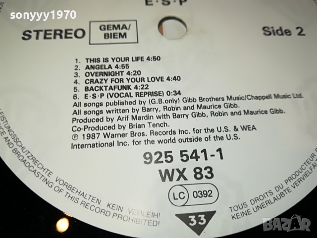 ПОРЪЧАНА-BEE GEES-ENGLAND 2403221129, снимка 12 - Грамофонни плочи - 36215986