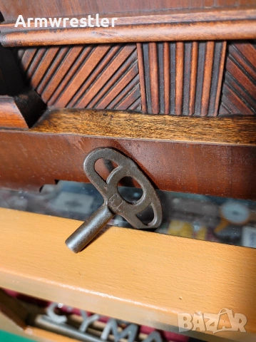 Стар Немски Механичен Часовник , снимка 4 - Антикварни и старинни предмети - 53345000