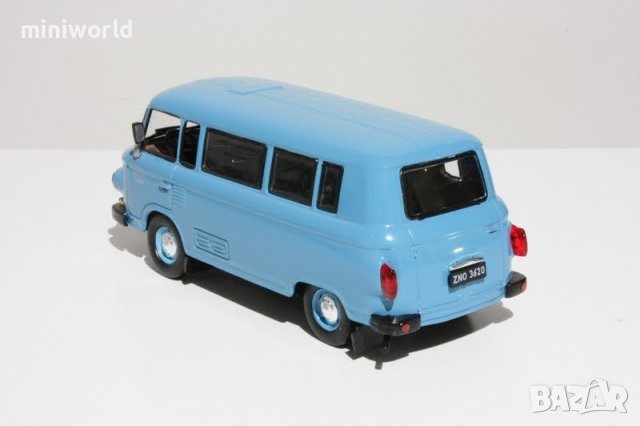 Barkas B1000 микробус 1963 - мащаб 1:43 на DeAgostini моделът е нов в блистер, снимка 6 - Колекции - 44494293