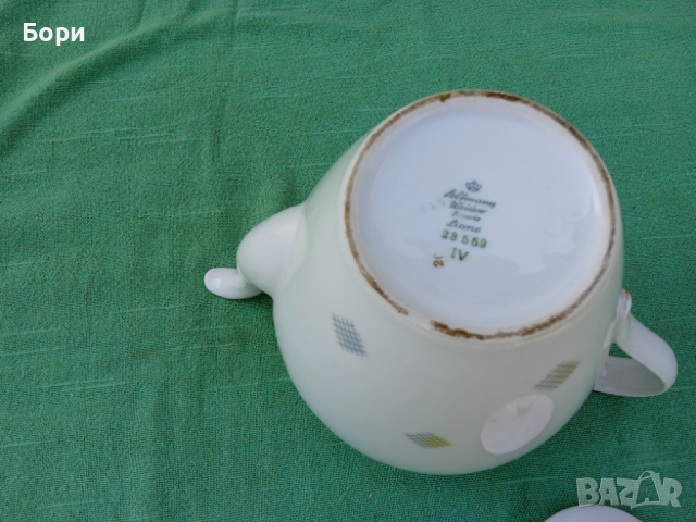 Немски класически порцеланов чайник, снимка 6 - Аксесоари за кухня - 36224398