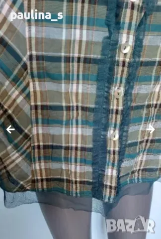 Два броя / Дамска памучна риза в каре / голям размер , снимка 12 - Ризи - 36505846