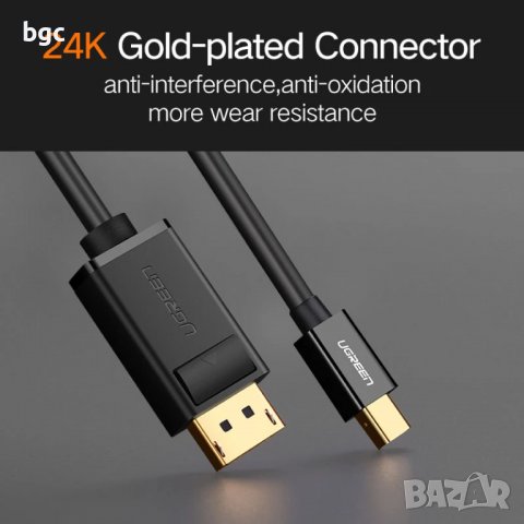 НОВ КАБЕЛ Thunderbolt Mini Displayport към DisplayPort Кабелен адаптер Mini DP към DP конвер, снимка 3 - Друга електроника - 39863278