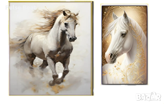 Картина с кон, различни модели