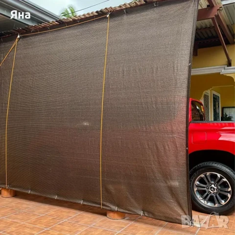 Слънцезащитна кафява тента - сенник за плътна сянка в различни размери, снимка 9 - Градински мебели, декорация  - 50621328