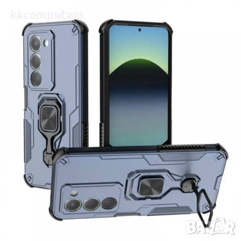 WANLONFENG Защитен калъф с Протектор за Xiaomi Redmi 15 5G/4G | Удароустойчив PC+TPU, Стойка, Темпер