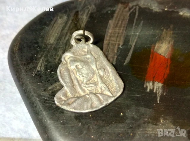 СТАРА КАТОЛИЧЕСКА СРЕБЪРНА ИКОНКА ИКОНА СРЕБРО ВИСОКА ПРОБА РЪЧНА ХУДОЖЕСТВЕНА ИЗРАБОТКА 33980, снимка 3 - Антикварни и старинни предмети - 50542198