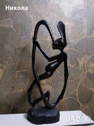 Африкански дърворезби от абаносова тежка дървесина, снимка 13 - Статуетки - 40112415