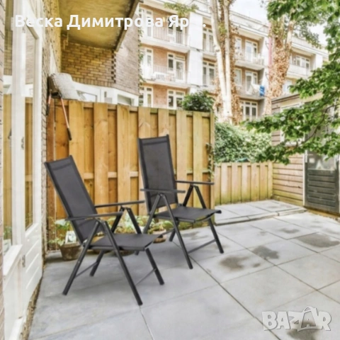 Сгъваем стоманен стол с регулиране на облегалката - издръжливост и елегантен дизайн, снимка 11 - Градински мебели, декорация  - 53833307