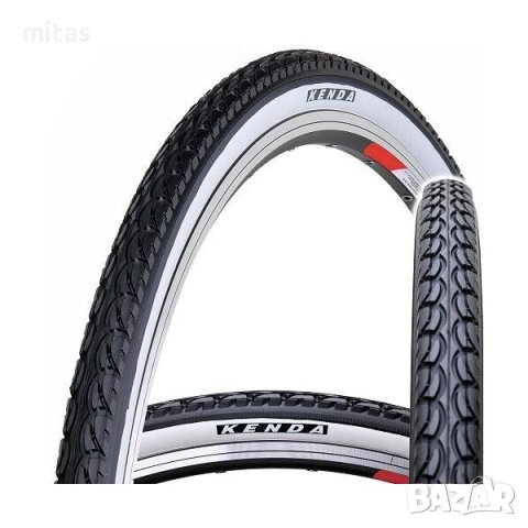 Велосипедна гума KENDA Eurotrek (28 x 1.25) (32-622), бели бордове, снимка 2 - Части за велосипеди - 40890561