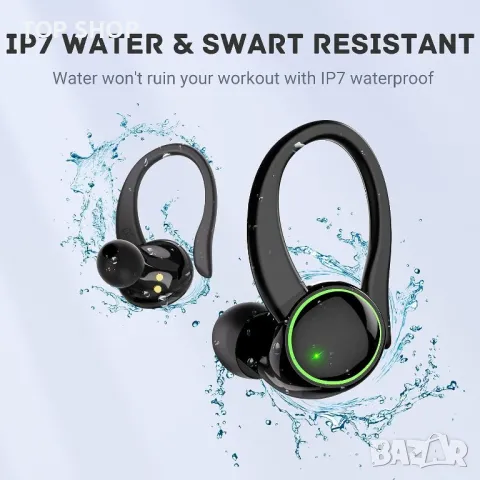 Безжични слушалки, AOTONOK C16  Bluetooth 5.3 слушалки,стерео,LED сензорни,IP7 водоустойчиви, снимка 7 - Bluetooth слушалки - 49157789