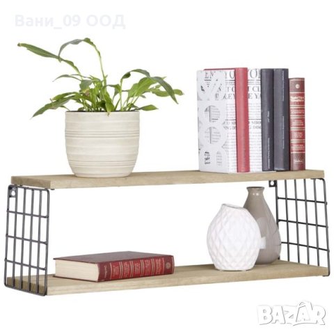 Стенна закачалка д индустриален стил-дърво и метал