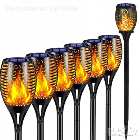 3948 Соларна лампа тип факла с пламък , снимка 11 - Соларни лампи - 41641581