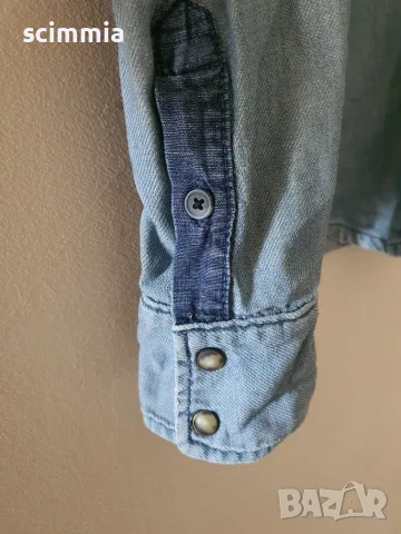 Pepe Jeans London HRTG Premium Denim дънкова риза XXL светлосиня 100% памук, снимка 6 - Ризи - 55985288