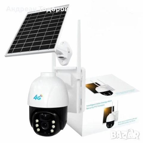 Соларна 10MP 4G безжична PTZ камера с детектор за движение и двупосочно аудио – Модел, снимка 4 - Други стоки за дома - 51040469