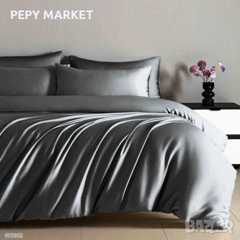 Луксозен комплект от висококачествен памучен сатен Комплектът е от 4 части и съдържа: 1 бр. долен ча, снимка 17 - Спално бельо - 51434586
