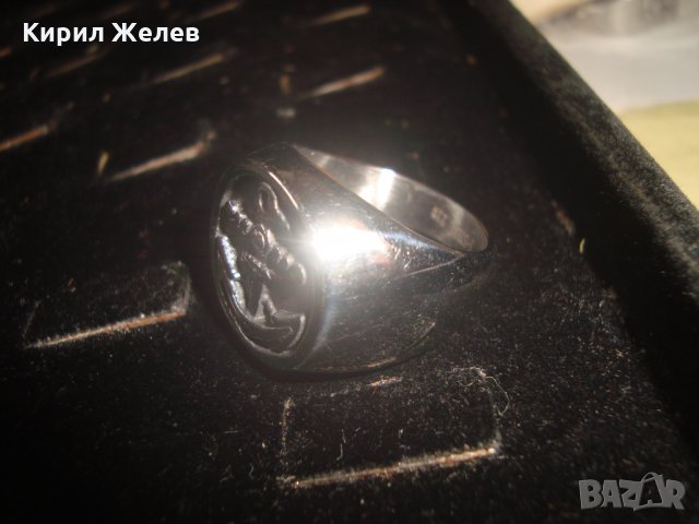 СТОМАНЕН МОРСКА ТЕМАТИКА ПРЪСТЕН КОТВА МАРКИРАНА НЕРЪЖДАЕМА СТОМАНА 19903, снимка 8 - Пръстени - 34423484