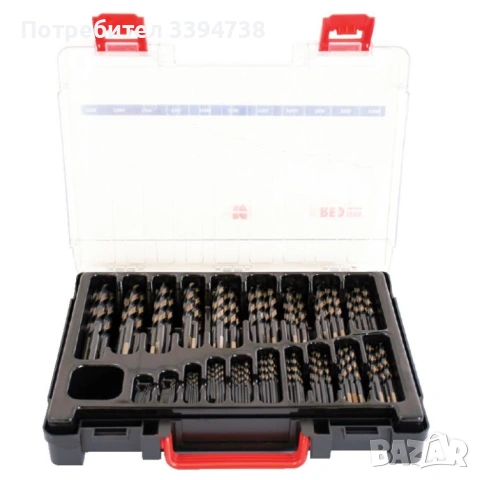 К-кт свредла за метал HSS ø1 -10mm,170бр. Red Line, снимка 2 - Диамантени и режещи инструменти - 53602319