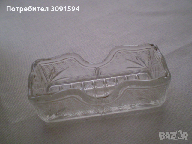 Арт Деко  поставка за клечки за зъби стъкло, снимка 4 - Аксесоари за кухня - 36464869