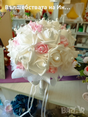 Булченски букет , снимка 5 - Сватбени аксесоари - 46938245