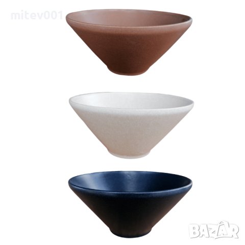 Промо пакет 6 бр. Порцеланова купа конус, бежова 15см. 300мл. внос Португалия, преоценка, снимка 4 - Чинии - 41363158