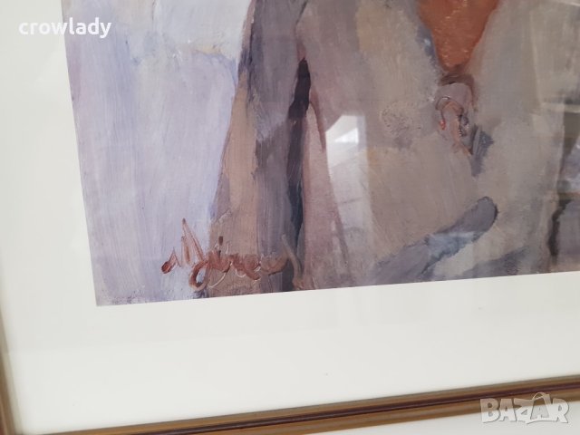 Красива репродукция Сламената шапка на Николаос Литрас, снимка 6 - Картини - 42272234