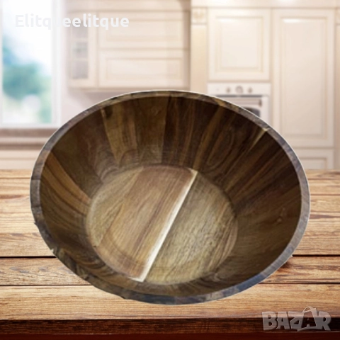 Дървена купа за салата – Натурална елегантност за вашата трапеза, снимка 2 - Декорация за дома - 52186400