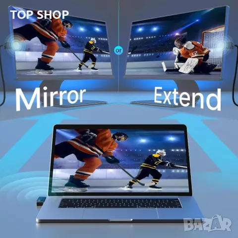 MINIX C1 Plus безжичен HDMI предавател и приемник, преносим HDMI безжичен удължител 2.4G/5GHz, 50 м, снимка 2 - Друга електроника - 49457566