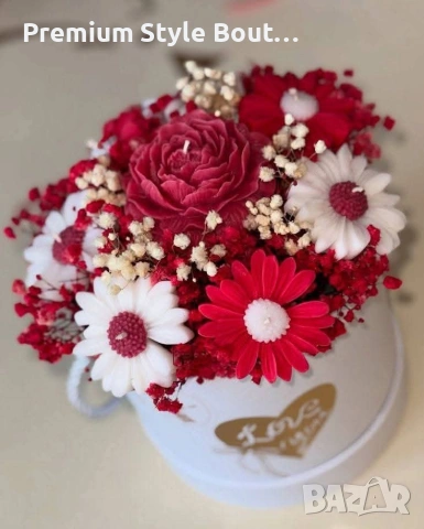 🎁 Ръчно изработени арт подаръци – ароматни свещи, сапунени цветя и красиви композиции.