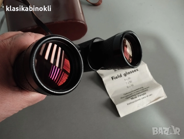 ТОП Немски Бинокъл Carl Zeiss Jena JENOPTEM-MULTI-COATED -10 х 50W-ГДР, снимка 8 - Екипировка - 52709791