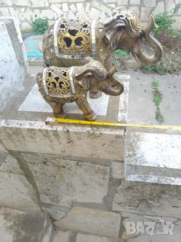 Комплект 2бр.слонове с вдигнат нагоре хобот., снимка 6 - Антикварни и старинни предмети - 49626046