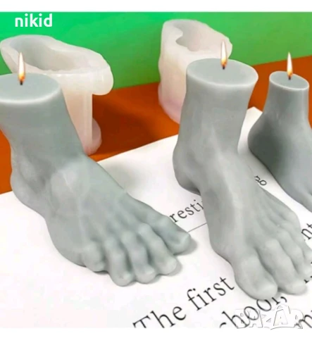 3D Крак стъполо ходило силиконов молд форма фондан шоколад гипс смола свещ декор, снимка 4 - Форми - 48716223