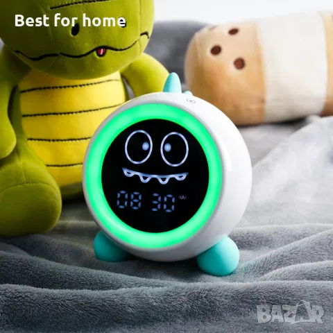 Детски будилник, часовник за обучение на малки деца с нощни светлини, снимка 5 - Друга електроника - 49350887