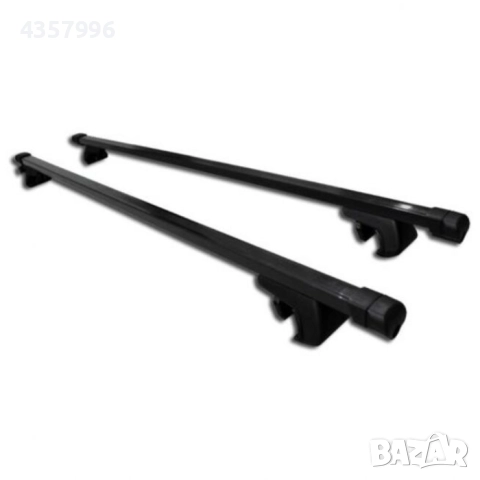 Напречни греди за автомобил, Метални греди, 120см, Черен