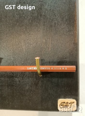 Часовник Стенен Топ Дизайнерски Ръчна изработка Уникат Дърво и златни Veri писци, снимка 6 - Стенни часовници - 41246366