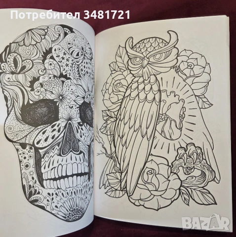 Сборник - модели за татуировки / Tattoo Designs. Creative Coloring for Grown-Ups, снимка 7 - Енциклопедии, справочници - 53748758