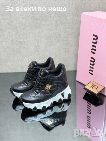 Miu Miu Дамски Маратонки На Платформа👟Дамски Спортни Обувки Миу Миу - Различни Цветове Код SK606, снимка 4 - Маратонки - 53092241
