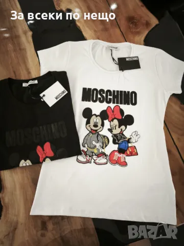 Moschino Дамска Тениска👚Дамска Блуза С Къс Ръкав Мошино - 2 Налични Цвята Код A512, снимка 2 - Тениски - 50112222