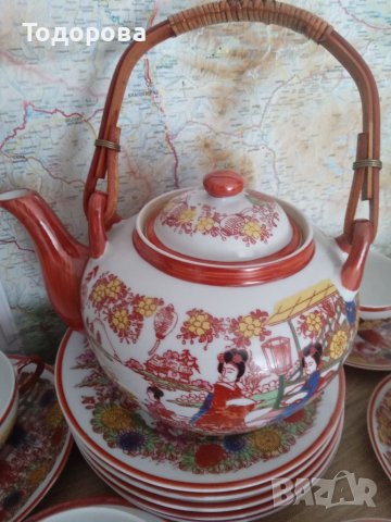 Японски порцеланов сервиз , снимка 6 - Сервизи - 41060855