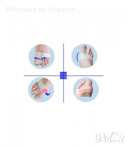 УДОБЕН СИЛИКОНОВ СЕПАРАТОР ЗА КРАКА 3 В 1 - код 1284, снимка 4 - Други - 34048272
