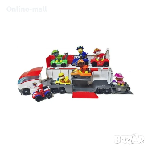 Пес Патрул Камион-База с 7 Фигурки и Превозни Средства – 45 см, снимка 4 - Коли, камиони, мотори, писти - 51211634