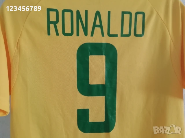 Бразилия Роналдо 2002 Nike оригинална тениска фланелка Brazil Ronaldo размер М , снимка 3 - Тениски - 50746245
